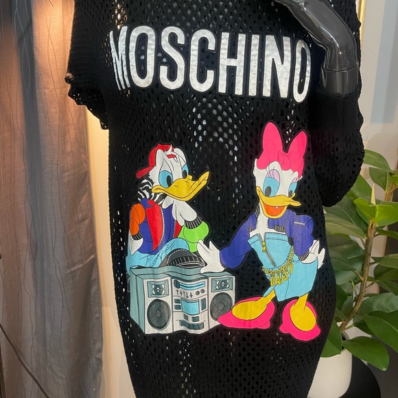 Moschino x H&M Donald & Daisy Duck Merino Wool Mesh Knit Dress - Picture 5 of 9